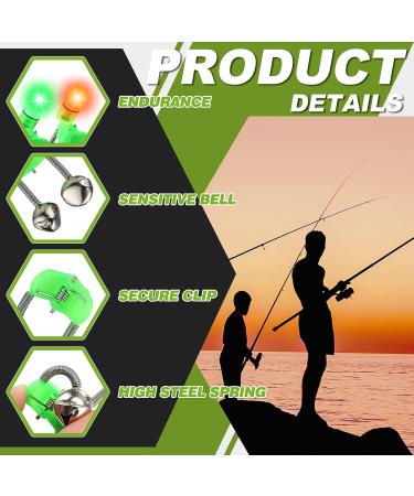 120 Pcs LED Night Fishing Rod Bait Alarm and Indicator Set - Dual Ring Bite Alarm, Glow Fishing Light, Portable Accessories - Green and Red Light - Buy Online on GoSupps.com