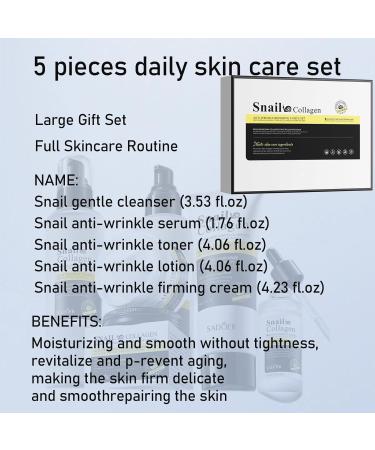 Snail Mucin Skin Care Kit - Advanced Collagen Skincare Gift Set - Complete 5 Piece Routine for Radiant Skin - Buy Online on GoSupps.com