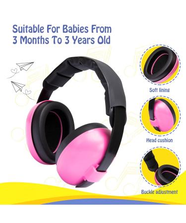 Dison Kids Noise Reduction Earmuffs  Baby Ear Protection Noise Cancelling Headphones Hearing Protection Earmuffs for Toddler (Pink) - Buy Online on GoSupps.com