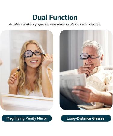Make-Up Glasses for Eye Enlargement | 350+ Lenses | Essential Beauty Tools for Women | Rotating & Compact Design - Buy Online on GoSupps.com