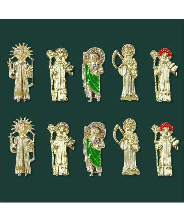 24pcs Religious Nail Charms Kit - San Judas Virgin Mary Cross 3D Nail Gems in Gold and Silver - Buddha Charms and Rhinestones for Nail Art - Buy Online on GoSupps.com