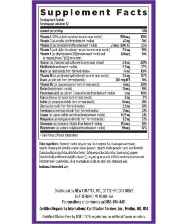 New Chapter Tiny Tabs Multivitamin - 192 Vegan Tablets for Optimal Health - Buy Online on GoSupps.com