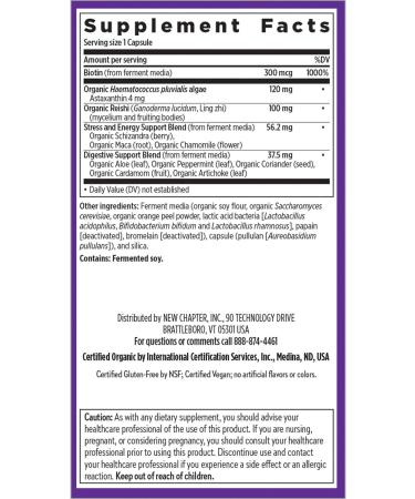 New Chapter Hair Skin & Nails Vitamins with Fermented Biotin+astaxanthin Vegetarian Capsule 30 Count (Pack of 1) - Buy Online on GoSupps.com