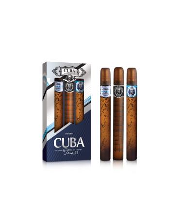 Cuba Cuba Trio 2 Men 3 Pc Gift Set 1.17oz Cuba Winner EDT Spray 1.17oz Cuba Shadow EDT Spray 1.17oz Cuba Prestige Black EDT Spray