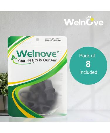Welnove 8 Pack Bunion Corrector & Toe Spacer with Gel - Big Toe Separators for Overlapping Toes - Reduce Pain and Discomfort - Black - Buy Online on GoSupps.com