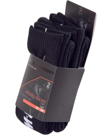SHERWOOD Terry Cloth Blade Socks for Ice Hockey & Ice Skates - Reinforced Guide Rail 2 Pieces Size 43-46 Black | International Shipping Available - Buy Online on GoSupps.com