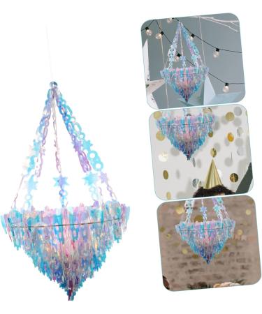 ABOOFAN 1pc Chandelier Household Decor Christmas Party Supplies Neon Color Scene Decor Hanging Accessories Silver 35x35x40cm - Buy Online on GoSupps.com