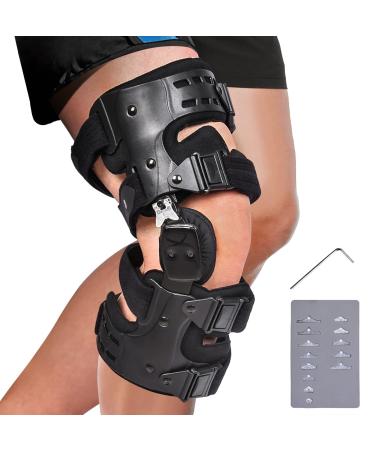 OneBrace OA Unloader Knee Brace - Osteoarthritis Unloader Adjustable ROM Hinged Stabilizing Knee Brace Preventive Protection & Relief from Knee Joint Pain Medial or Lateral Degeneration (Right) Right Knee