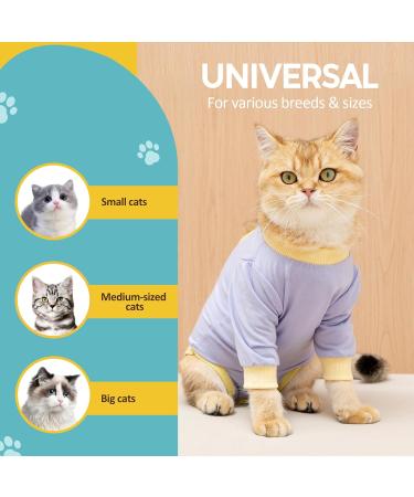 Avont Katzenbody: Modal Recovery Suit for Cats - Post-Surgery Spay & Weaning Protection - Lavender S - Buy Online on GoSupps.com