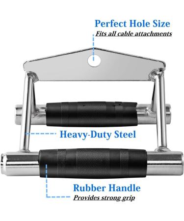 Clothink Cable Machine Handle Set- Rowing & Pull Down Exercise Handles - Buy Online on GoSupps.com