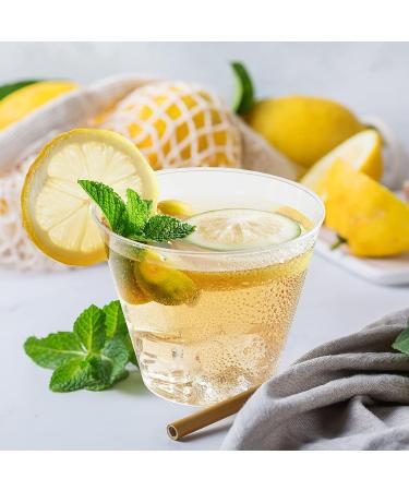 FOCUSLINE 9 oz Clear Plastic Cups - 100 Pack | Reusable & Heavy Duty Tumblers for Wedding, Thanksgiving, Halloween, Christmas Party - Buy Online on GoSupps.com