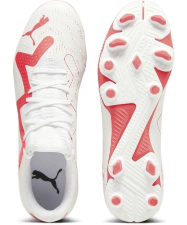PUMA Men's Future Play FG/AG Football Shoe - EU 43 White & Fire Orchid | International Shipping Available - Buy Online on GoSupps.com