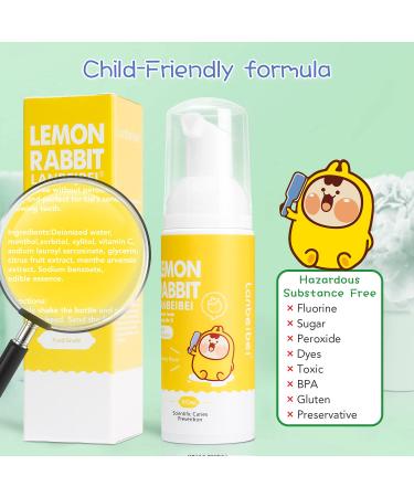 Lanbeibei Kids Foam Toothpaste Fluoride Free Natural Formula Strawberry Flavor 60ml 2Pack - Buy Online on GoSupps.com