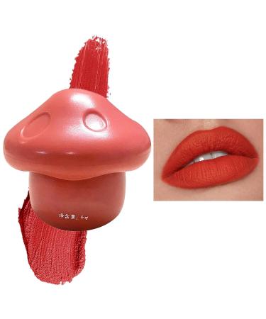 Cuteangel Blue Mushroom Lip Velvet Mud - Dual Use Long-lasting Lipstick & Cheek Gloss Fade Resistant Non-Stick Cup Perfect Red (C One Size) - Buy Online on GoSupps.com