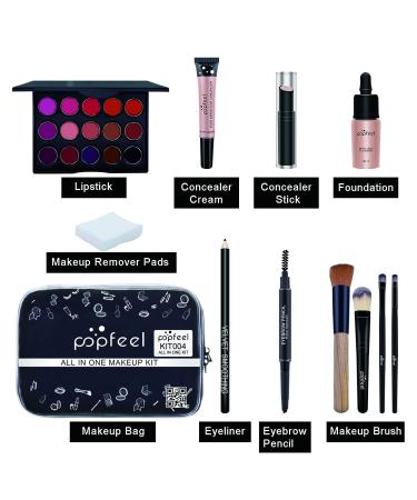 PHOEBE Makeup Set for Women | All-in-One Multi-Purpose Makeup Kit with Eyeshadow Lip Gloss Brushes & More | International Shipping Available - Buy Online on GoSupps.com