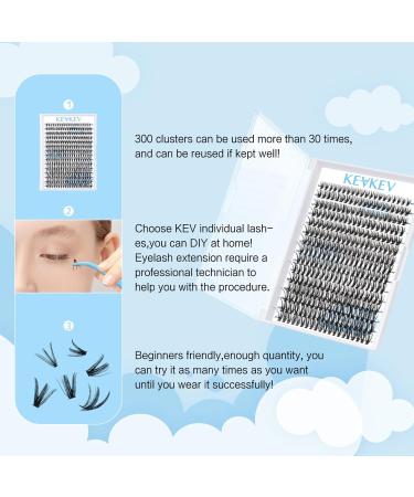 300 Pcs 30D D-Mix Individual Lash Clusters 9-16mm for DIY Extension - Dramatic Look at Home - Buy Online on GoSupps.com
