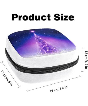 Sanitary Napkin Storage Bag | Period Tampon Makeup Pad Pouch | Christmas Tree Snowflakes - Buy Online on GoSupps.com