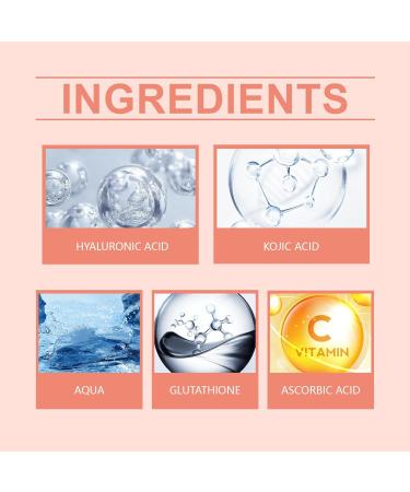 Glutathione Serum - Kojic Acid Serum for Skin Lig_htening - Dark Spot Correcting Glow Serum - Vitamin C Serum for Face - Hydrating Serum - Facial Serum for Even Skin Tone Moisturising (30ml) - Buy Online on GoSupps.com