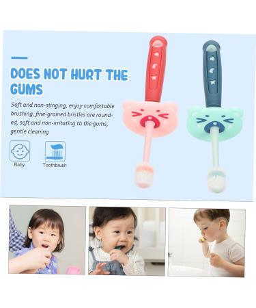 Minkissy 360-Degree Toothbrush Set for Toddlers - Silicone Baby Toothbrushes for Children - Travel-Friendly Toothbrushes (2 Pack) - Buy Online on GoSupps.com