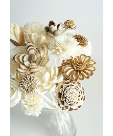 Shop Reed Diffuser with 18 Mixed Sola Wood Flowers - Premium Room Fragrance by Plawanature - International Shipping Available - Buy Online on GoSupps.com