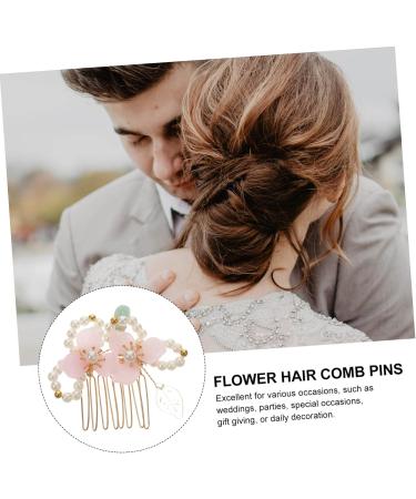 Beaupretty the comb flower pearl hairpins wedding headwear chinese hairpin kimono hair barrettes flower tassel clip cheongsam hair accessories hanfu hair clip the flowers set Accessories - Buy Online on GoSupps.com