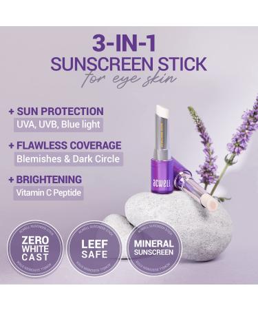 ACWELL Solar Defense Licorice C Blemish Sun Stick SPF 50+ Pa++++ - Brighten Dark Circles Eye Sun Stick - 0.16oz - Buy Online on GoSupps.com