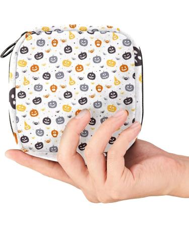 Halloween Pumpkin Menstrual Storage Bag - Portable Feminine Product Pouch for Women, Teens, and Girls - Buy Online on GoSupps.com