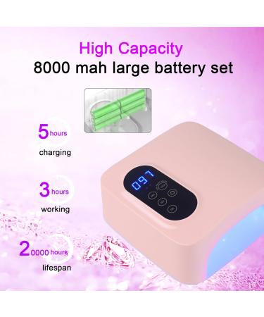 Buy 72W Cordless LED Nail Lamp - Rechargeable Gel UV Light for Home & Salon | Portable Nail Dryer with 4 Timer Settings - Perfect for Professional Nail Art - Buy Online on GoSupps.com