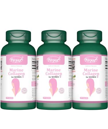 VORST Marine Collagen for Women 3 x 120 Capsules | 3 Bottles 360 count (Pack of 1)