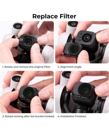ND64PL Lens Filter for DJI Mini 3 & Mini 3 Pro - 2-in-1 Neutral Density & Polarizing Filter by K&F Concept - Buy Online on GoSupps.com