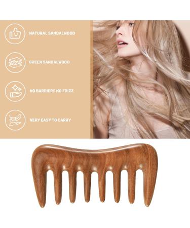 Berichw Wide Tooth Hair Comb - Natural Wood Comb for Curly Hair - No Static Sandalwood Hair Pick Wooden Comb for Detangling - Buy Online on GoSupps.com