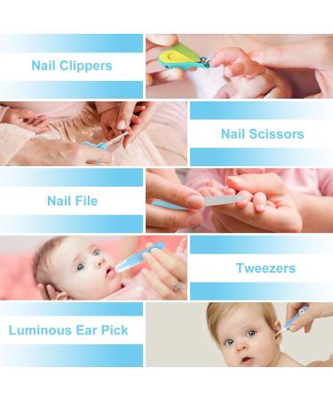 Blendura Care Set - 12-Piece Essential Equipment for Newborns | House & Travel Nail Set File & Baby Hair Brush - Blue - Buy Online on GoSupps.com