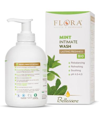 Flora Intimo Mint - PH Acid 4/4.5 | 250 ml - Gentle Intimate Care for All Skin Types | International Shipping Available - Buy Online on GoSupps.com
