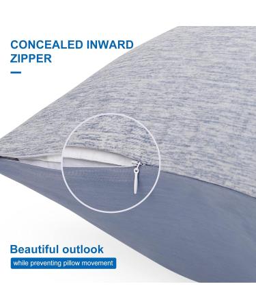 HOMFINE Cooling Pillow Cover Set (2) - 40x80 Kuhlmatte for Night Sweats Soft Side Sleeper Cushion Double-Sided ARC Chill Fiber Perfect for Summer - Blue - Buy Online on GoSupps.com