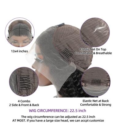 22 Inch Water Wave Lace Front Human Hair Wig 180% Density | HD Transparent Lace Frontal Wig for Women | Wet and Wavy Glueless Pre Plucked Wig - Buy Online on GoSupps.com