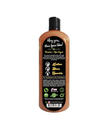 Body Wash with Turmeric & Raw Sugar - Exfoliating Vegan Cleanser 32 Fl Oz - Sulfate Free Cruelty Free for All Skin Types - Buy Online on GoSupps.com