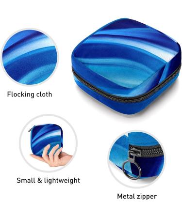 Period Bag Sanitary Napkin Storage Pouch - Abstract Blue Color | GIAPB Travel Makeup Bag - Buy Online on GoSupps.com