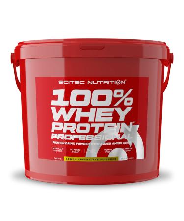 Scitec Nutrition 100% Whey Protein Professional - enriched with additional amino acids and digestive enzymes - gluten -free - palm oil -free 5 kg lemon cheesecake lemon cheesecake 5 kg (1 Pack)