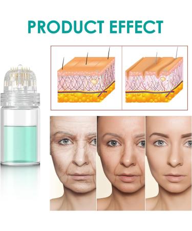Hydra Needle 20 Derma Stamp Microneedling Pin Length 1.5 mm Serum Applicator Bottle Reusable for Anti-aging Skin Care Hair Beard Growth Stimulation - Buy Online on GoSupps.com