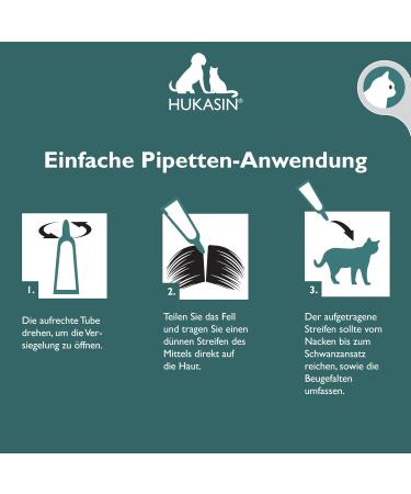 Hukasin Spot On Cat - Long-Lasting Tick & Flea Protection for Cats Up to 12 Weeks - Effective Flea Remedy for Cat Health - Buy Online on GoSupps.com