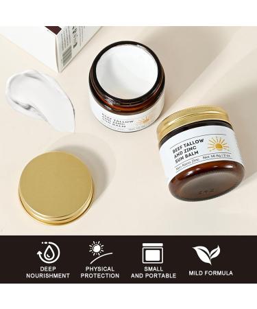 Beef Tallow & Zinc Sun Balm - Non-Greasy Sunscreen for Face & Body Deep Moisturizer Instant Sun Protection 2 Oz - Buy Online on GoSupps.com