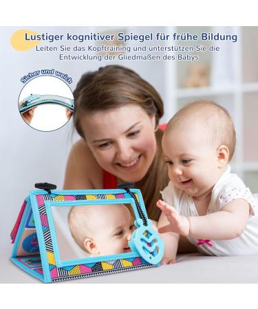Dcsioike Baby Toys for 0-9 Months | Montessori Fabric Books with Mirror | Foldable Hanging Gifts for Newborn Girls - Buy Online on GoSupps.com