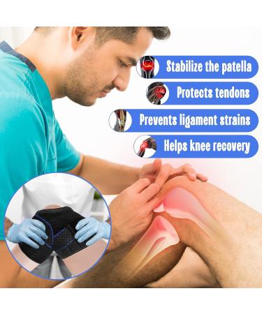 TISMOD Knee Brace with Patella Gel Pad & Side Stabilizers - Adjustable Support for Meniscus Tear, Arthritis, Joint Pain - Injury Recovery - S/M Blue & Black - Buy Online on GoSupps.com