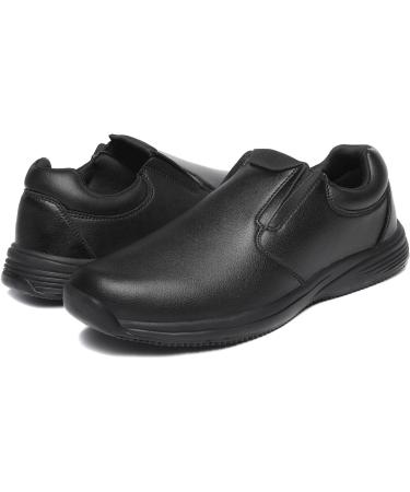 DXINZHI Men's Slip Resistant Work Shoes - Oil & Water Resistant Chef Shoes, Size 10.5 Black - Buy Online on GoSupps.com