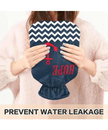 Buy Naanle Chevron Anchor Hot Water Bottle 2L - Transparent Large Hand & Feet Warmer for Pain Relief | Heat & Cold Therapy - Buy Online on GoSupps.com