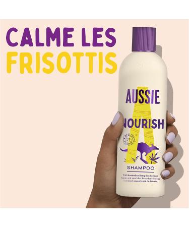 Aussie Nourish Anti-Frizz Shampoo Soft and Nourished Hair Care With Australian Hemp Seed Extract Cruelty-Free Formula 100% Recycled Plastic Bottle 300 ml - Buy Online on GoSupps.com