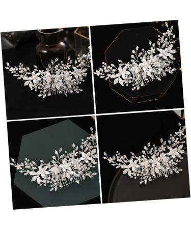 Mikinona Alloy Pearl Hair Comb Bridal Headdress Wedding Hair Comb Bridal Pearl Headwear Pearl Headpiece Headwear Decor Crystal Headdress Pearl Hair Combs Bride Hair Comb Bridal Headwear - Buy Online on GoSupps.com