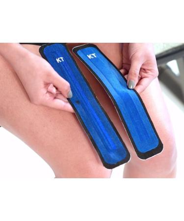 KT Tape KT Flex Reinforced Adhesive Strips for Knees - 8 Pre-cut 10 Blue Strips - Buy Online on GoSupps.com