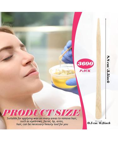 3600 Wooden Wax Sticks for Hair Removal - Eyebrow, Lip, Nose, Face - Spa Quality, Smooth Craft Applicators - Buy Online on GoSupps.com
