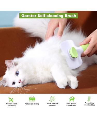 Garsttor Self-Cleaning Dog & Cat Brush for Long & Short Hair Effortlessly Remove Mats & Fur - Buy Online on GoSupps.com
